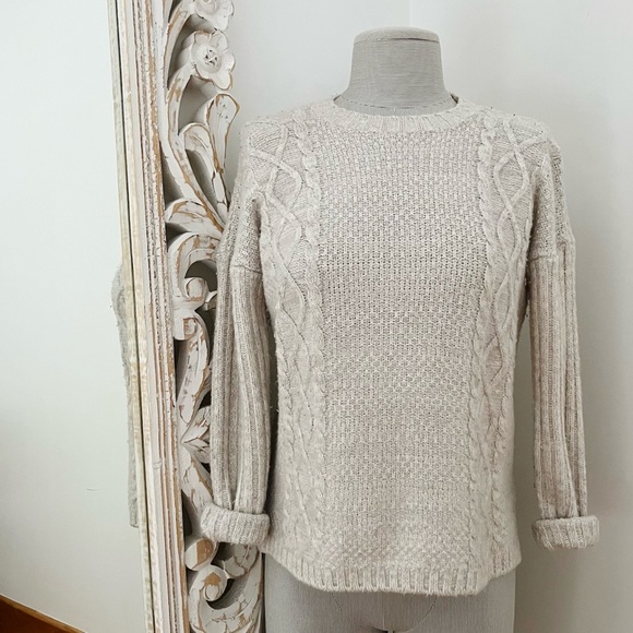 FREE WITH BUNDLE - Cream-Grey Sweater - Picture 3 of 5